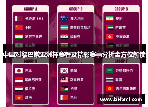 中国对黎巴嫩亚洲杯赛程及精彩赛事分析全方位解读